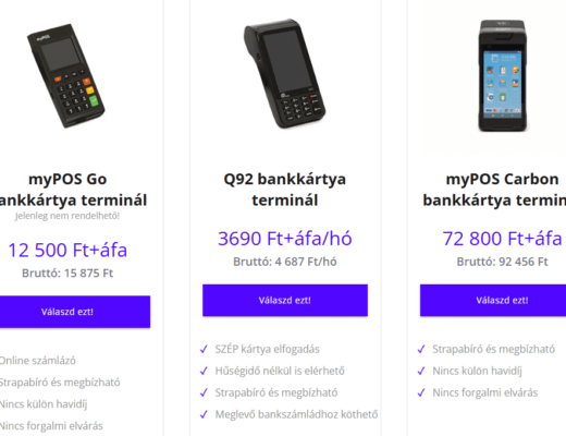 bankkártya terminálok
