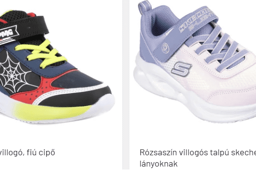 világítós cipő